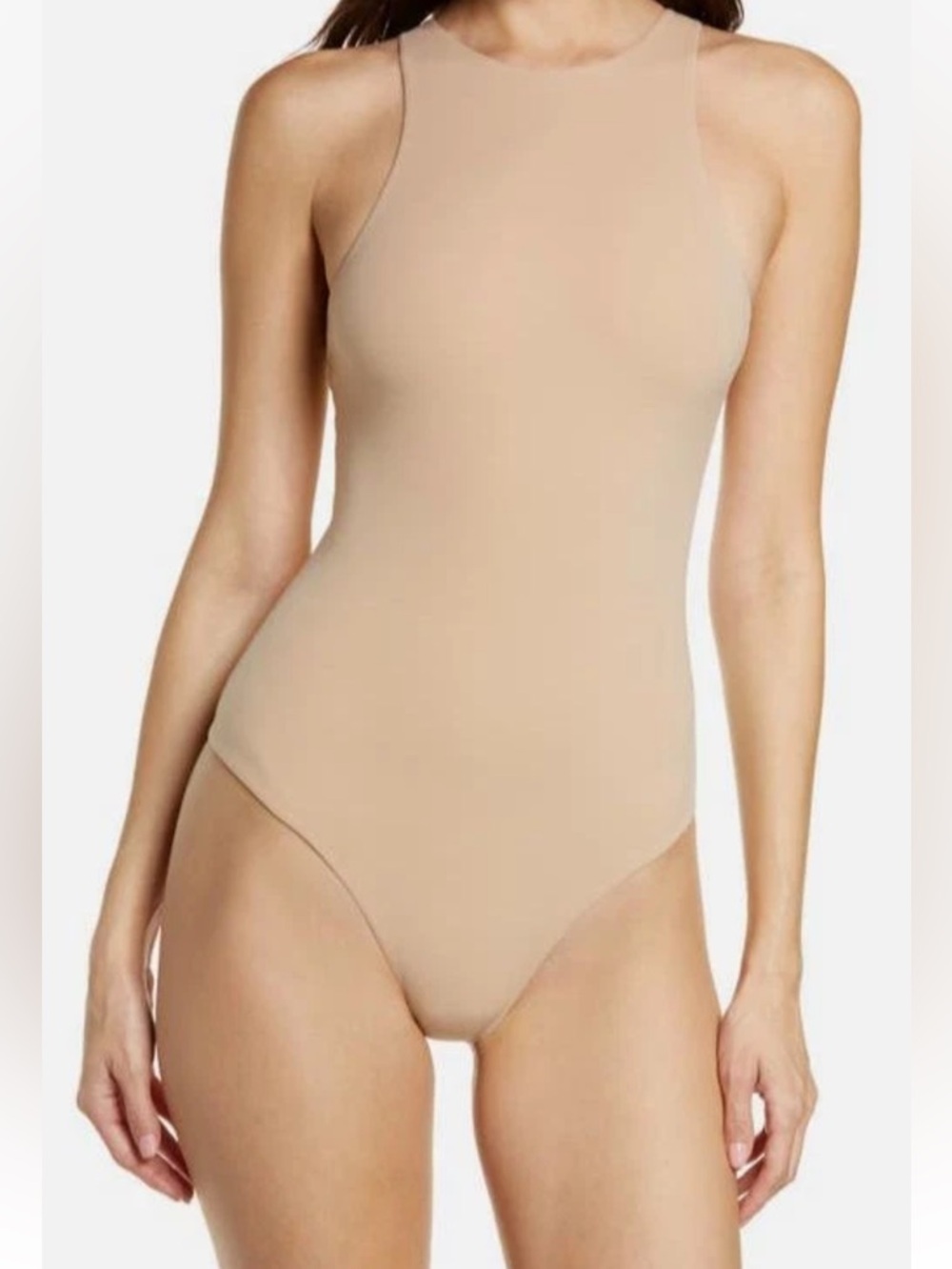 NWOT Skims Womens’ Beige Fits Everybody High Neck Bodysuit Size Large